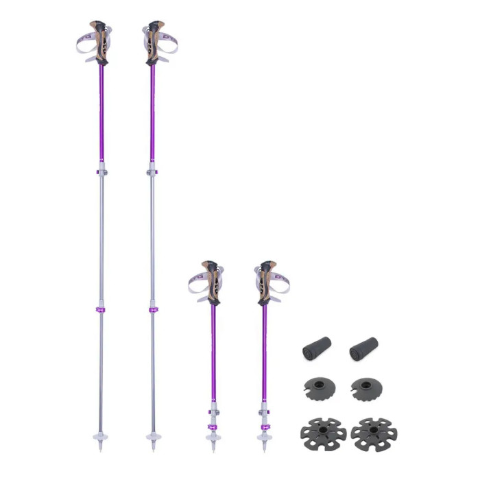 Трекинговые телескопические палки Pinguin Ascent FL Cork, 63-135 см, Violet (PNG 813135)  