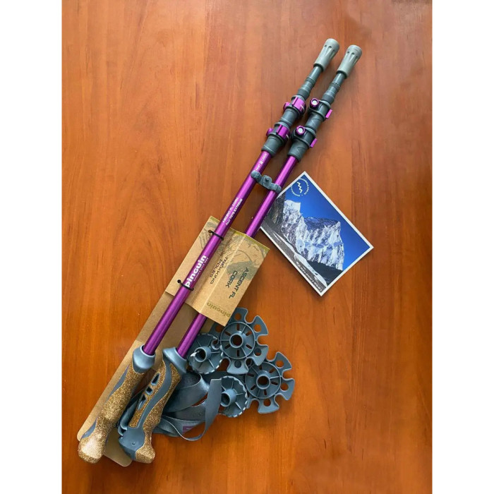 Трекинговые телескопические палки Pinguin Ascent FL Cork, 63-135 см, Violet (PNG 813135)  