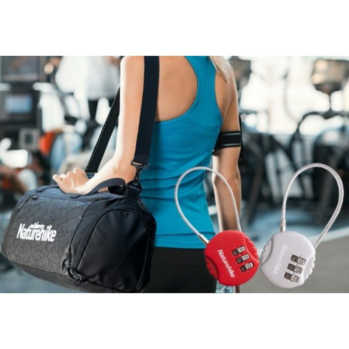 Мини-замок с кодом Naturehike Travel round lock S-9D серебристый  