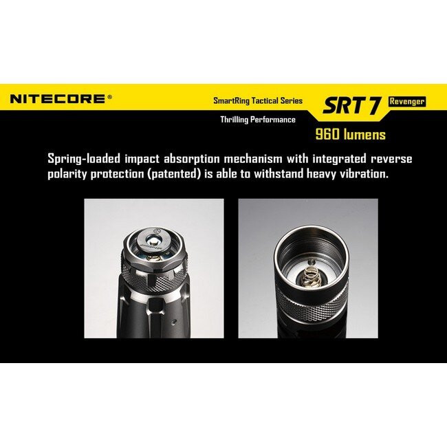 Карманный фонарь Nitecore SRT7 Revenger, 960 люмен (серый)  