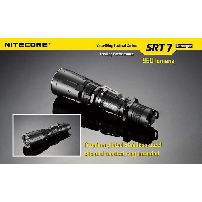 Карманный фонарь Nitecore SRT7 Revenger, 960 люмен (серый)  