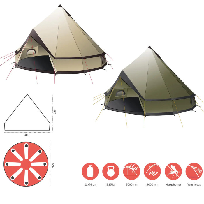 Палатка Grand Canyon Indiana 8 Capulet Olive (330036)  