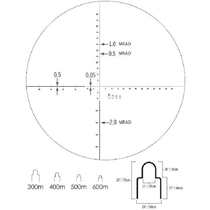 Монокуляр Vortex SOLO® R/T 8х36 с дальномерной сеткой MRAD  