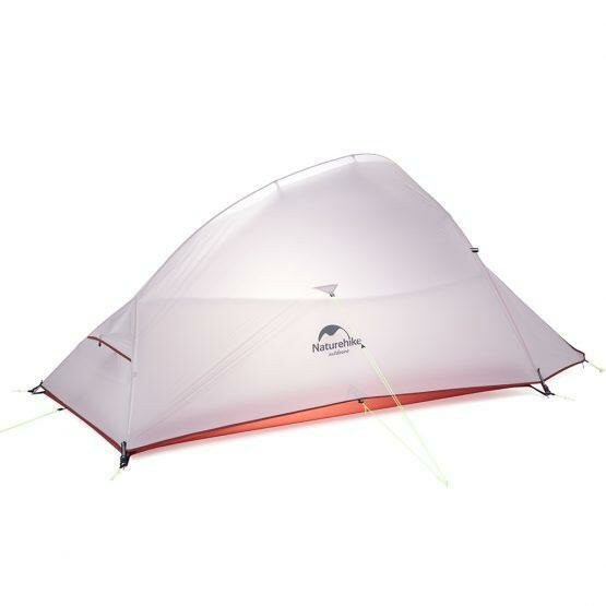 Палатка Naturehike Сloud Up 2 Updated NH17T001-T, 20D сверхлегкая двухместная с футпринтом, серый 