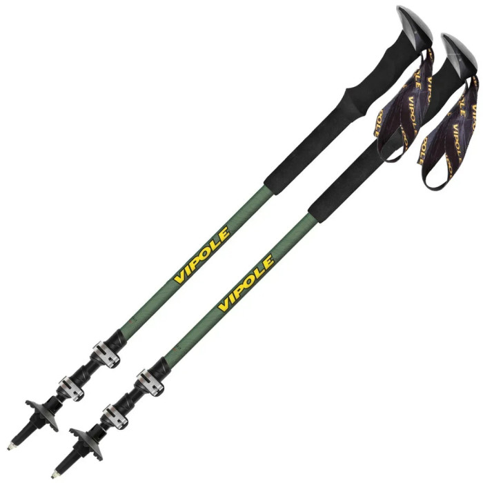Палки трекинговые Vipole Base Camp Green DLX (S25 07)  