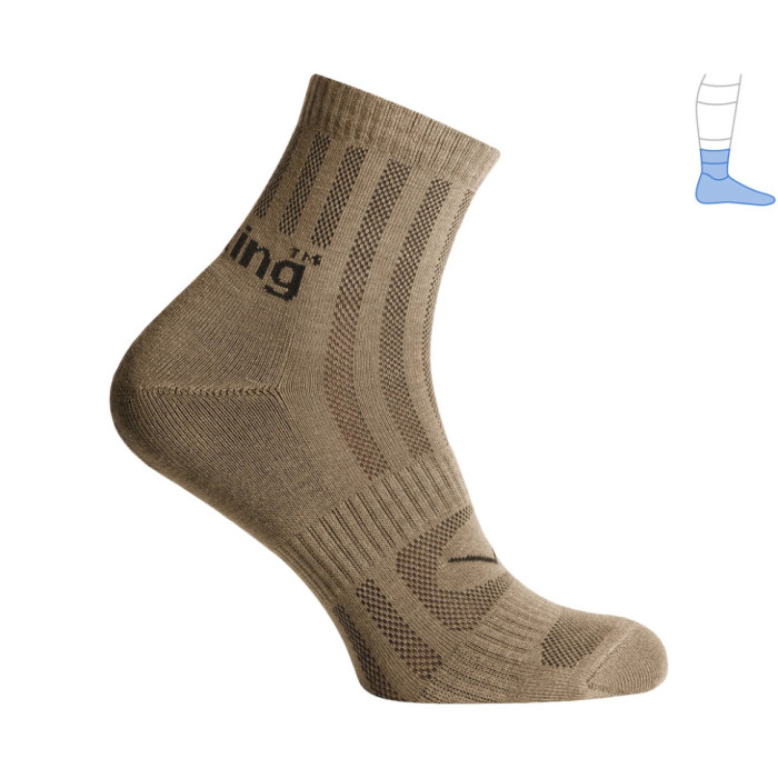 Трекинговые носки Protector ShortLight летние темно-бежевые Койот S 36-39  