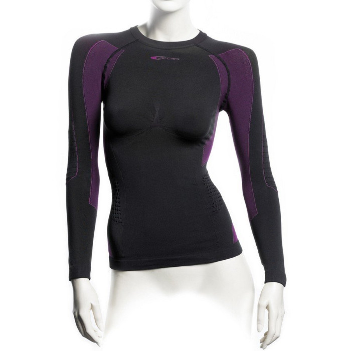 Футболка Accapi Polar Bear Long Sleeve Shirt Woman 934 black/cyclamen , M-L 