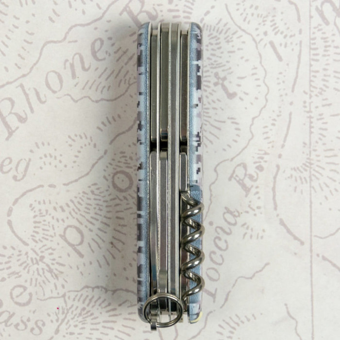 Складной нож Victorinox HUNTSMAN ARMY Пиксель синий с красн Лого 1.3713.3.W3943p  