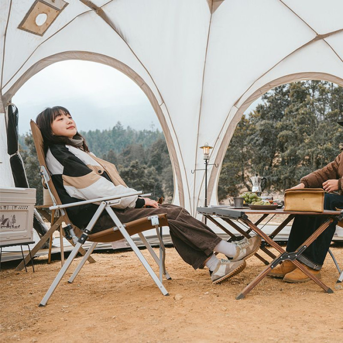 Кресло складное Naturehike CNH22JU059, алюминий, коричневый  