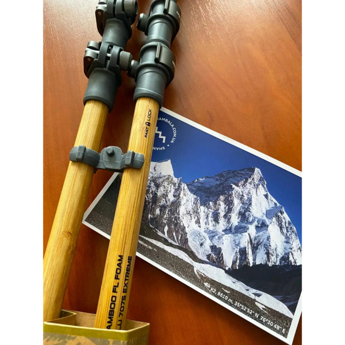 Трекинговые телескопические палки Pinguin Bamboo FL Foam, 63-135 см, Brown (PNG 810172)  