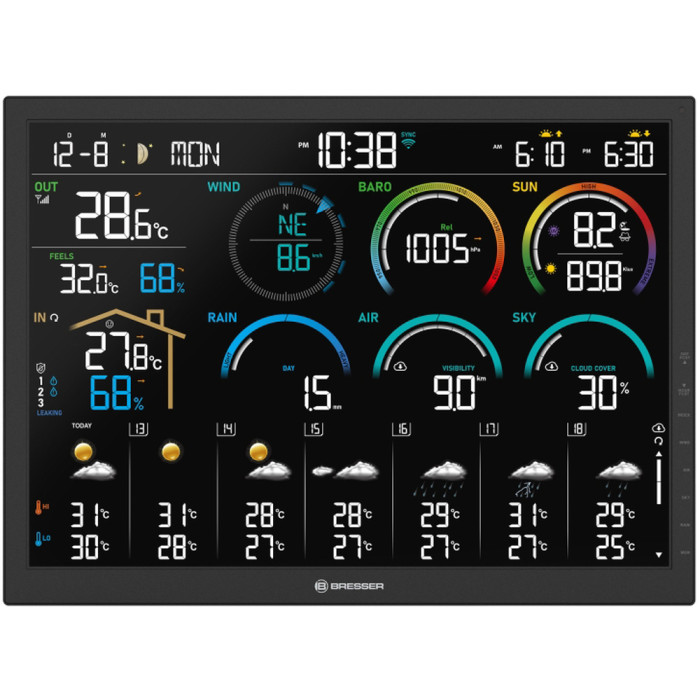 Метеостанция Bresser 4CAST 18,5" WiFi Weather Station 8-in-1 (15197) (932008)  