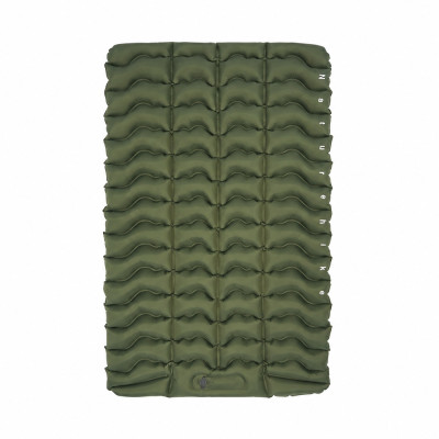 Матрас туристический надувной двухместный Naturehike CNK2550WS019, 200 х 125 х 9.5 см, зеленый со встроенной помпой для надувания