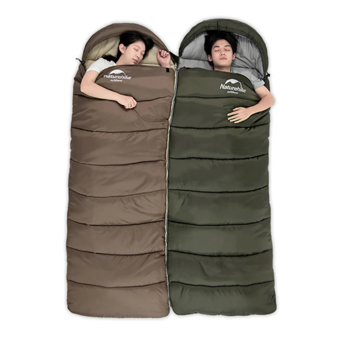 Спальник с капюшоном Naturehike U150 NH20MSD07, (11°C), правый, коричневый  