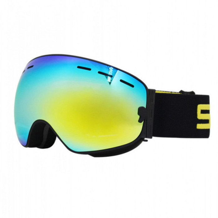 Маска для лыж и сноуборда Sposune HX003-4 Matte Black-Full Revo Golden  