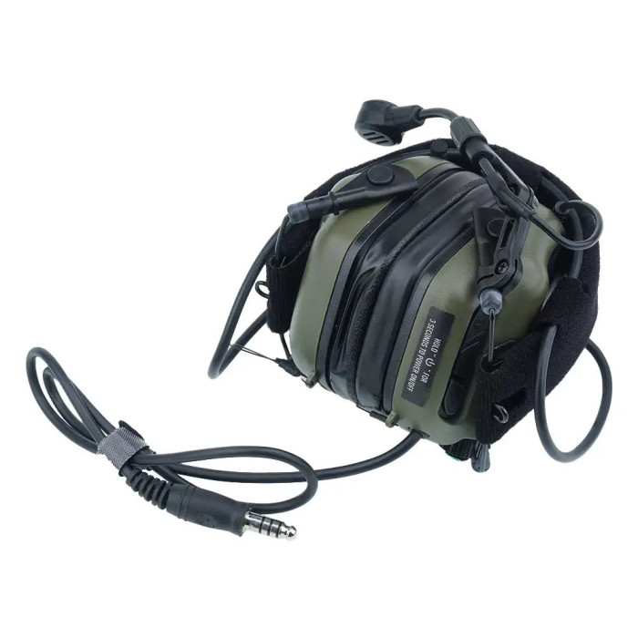 Активные наушники Earmor M32, с держателем на голову (Микрофон) green  