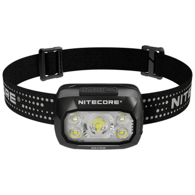 Фонарь налобный Nitecore NU30 2024 (500 люмен, 3 режима, IP68, USB-С), черный