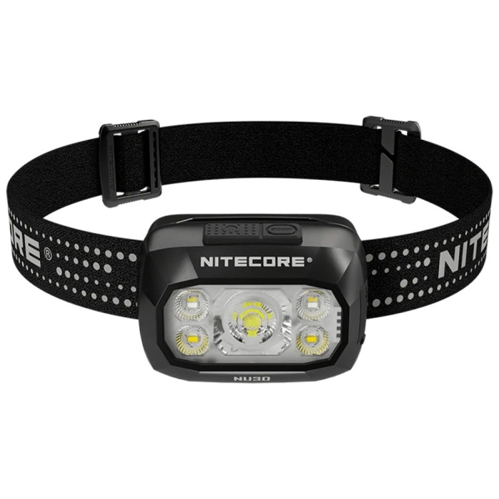 Фонарь налобный Nitecore NU30 2024 (500 люмен, 3 режима, IP68, USB-С), черный  