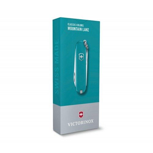 Классический нож-брелок Victorinox Classic SD Colors, Mountain Lake, Gift Box (0.6223.23G) 7 функций, 58 мм, бирюзовый  