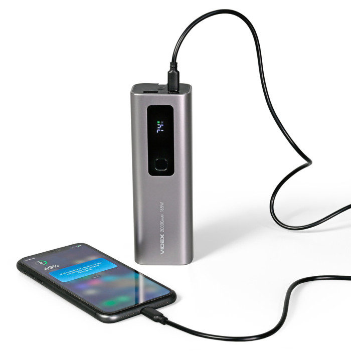 Повербанк 20000mAh VIDEX VPB-366 PD100W Grey  