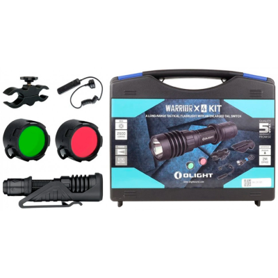 Фонарь Olight Warrior X 4 KIT в наборе matte black