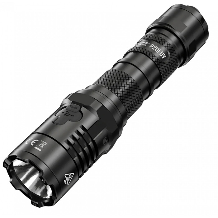 Карманный фонарь Nitecore P20i UV (Luminus SST-40-W+4xUV, 1800 люмен, 5 реж, 1x21700i, USB Type-C), комплект 