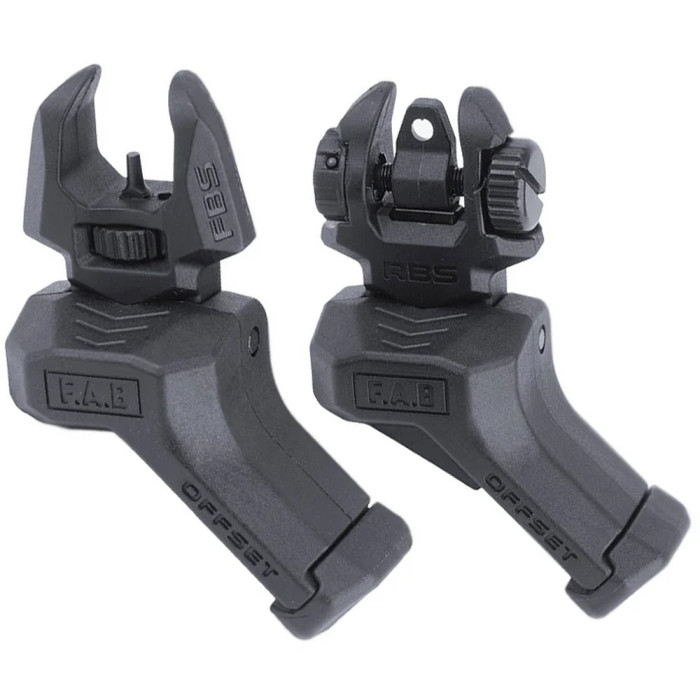 Целик и мушка FAB Defense FRBS OFFSET 45 градусов. Black  