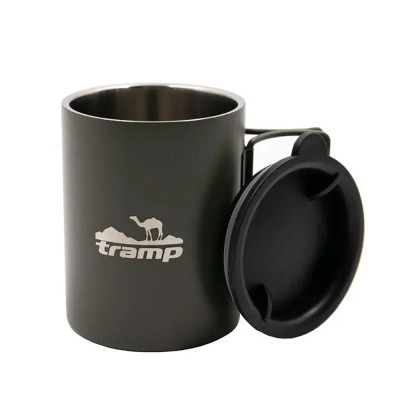 Термокружка TRAMP со складными ручками и поилкой 400мл UTRC-137 оливковый