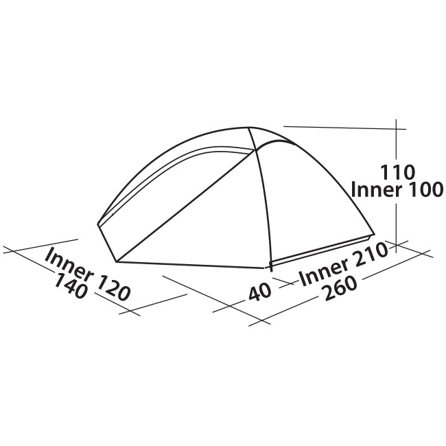 Палатка Easy Camp Meteor 200 Teal Green  