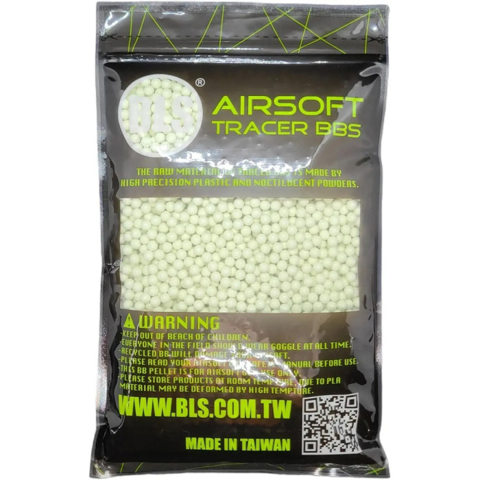 Страйкбольные шарики BLS Bio-Tracer Green 6 мм 0,28 г 2000 шт  