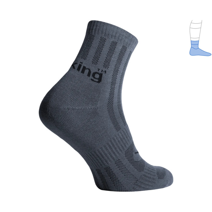 Трекинговые носки Protector ShortLight летние темно-серые L 44-47  