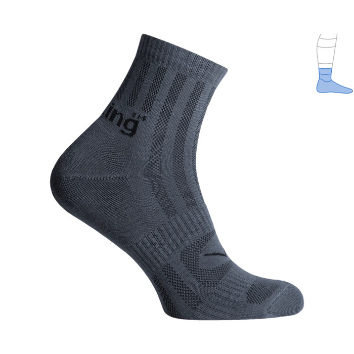 Трекинговые носки Protector ShortLight летние темно-серые L 44-47  