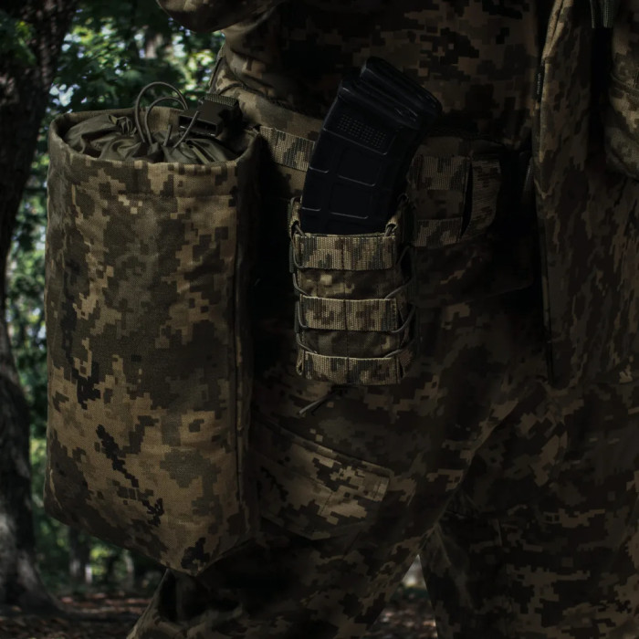 Сумка сброса магазинов.Ukrarmor Крепление Molle. Cordura 500D Пиксель  