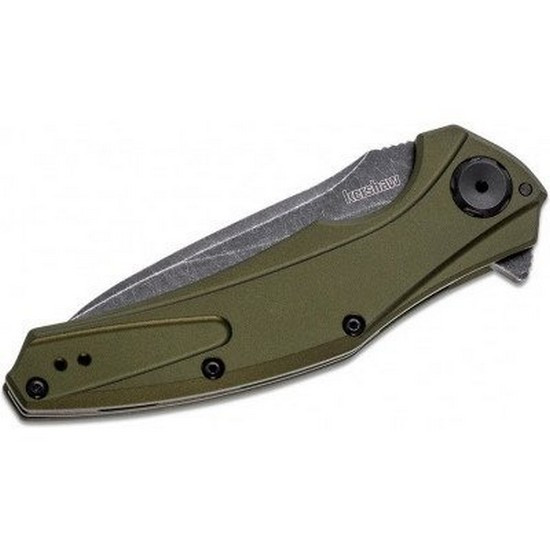 Нож  Kershaw Bareknuckle Black Blade олива  