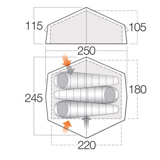 Палатка Vango Cairngorm 300 Dark Moss  