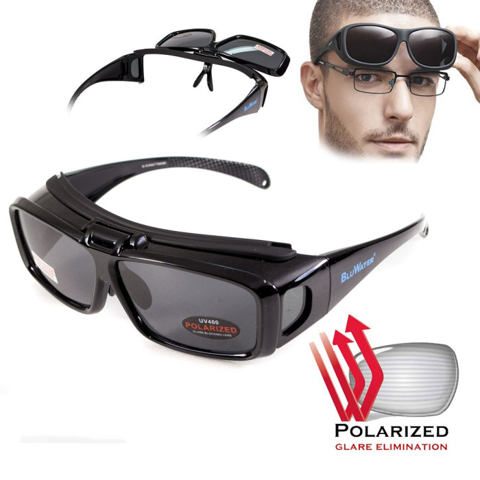 Очки BluWater Flip-IT Polarized (gray) черные  