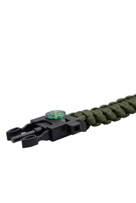 Браслет для выживания Tramp огниво/кремень, 2м паракорда green UTRA-237  
