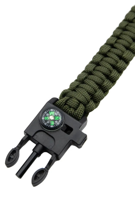 Браслет для выживания Tramp огниво/кремень, 2м паракорда green UTRA-237  