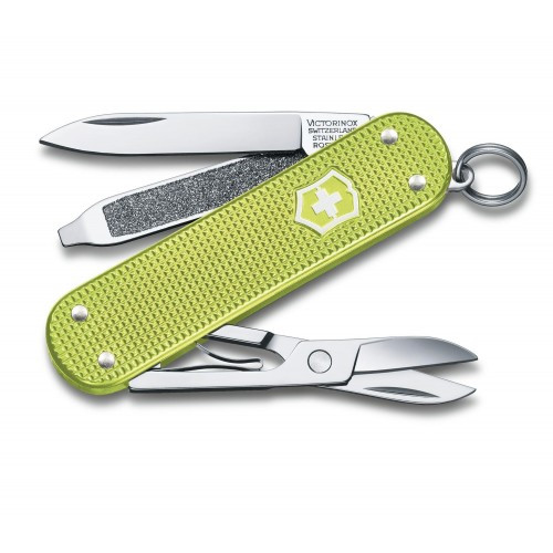 Классический нож-брелок Swiss Army Knife, Classic SD Alox Colors, 58 mm, Lime Twist, Gift Box  