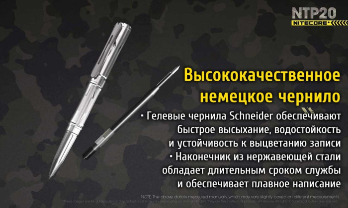 Тактическая ручка Nitecore NTP20, титановый сплав  