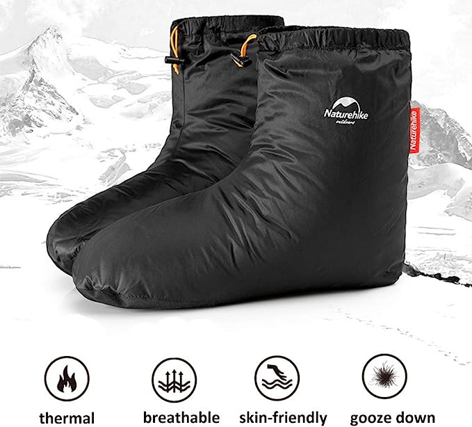 Ботинки на гусином пухе Naturehike NH18S023-T, размер 36-40, черные  