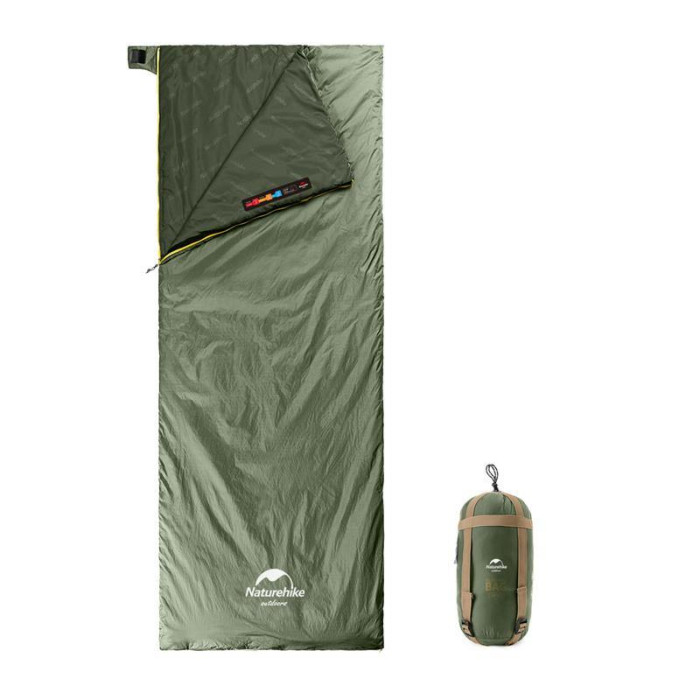 Спальник сверхлегкий Naturehike Summer LW180 NH21MSD09 правый, (15°C), p-p XL, зеленый 