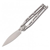 Нож Artisan Kinetic Balisong, D2, Steel silver