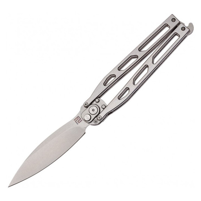 Нож Artisan Kinetic Balisong, D2, Steel silver 