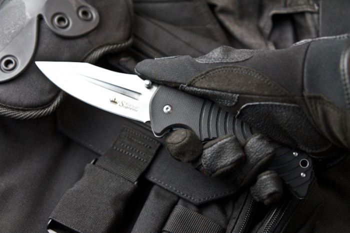 Нож Kizlyar Supreme Bloke-Z сатин, сталь D2  