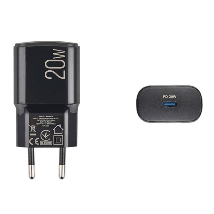 Сетевое зарядное устройство Brevia ePower PD20W + Cable USB-C to Lightning 1m  