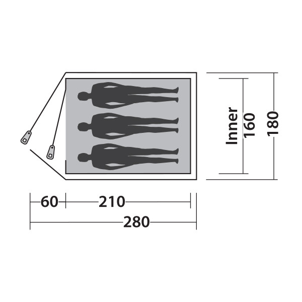 Палатка Easy Camp Meteor 300 Gold Red  