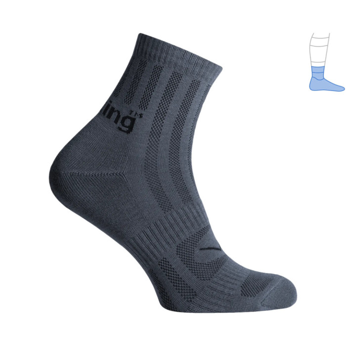 Трекинговые носки Protector ShortLight летние темно-серые M 40-43  