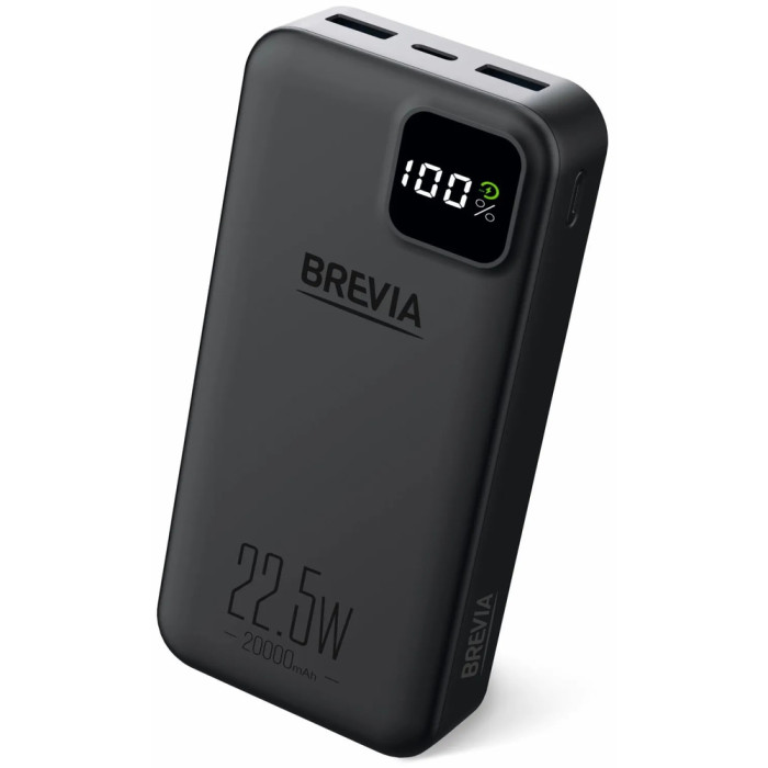 Повербанк (Power Bank) Brevia 20000mAh 22,5W, Li-Pol, LCD, Black  
