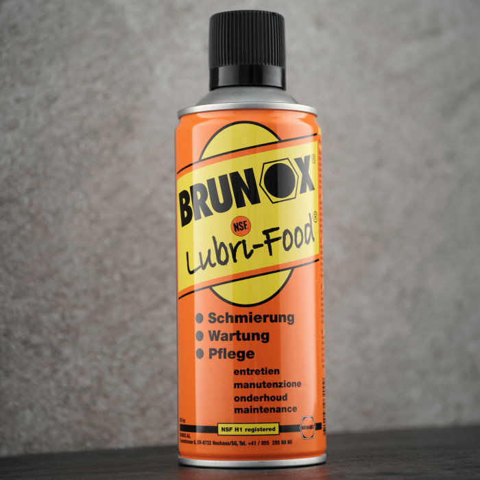 Универсальная смазка для пищевого оборудования, спрей Brunox Lubri Food 400ml  