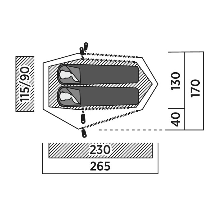 Палатка двухместная Easy Camp Sarek 2 (120468)  
